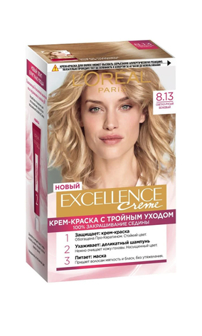 L`Oreal Paris Excellence Creme Фарба для волосся 8.13 - Світло-русявий бежевий