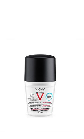 Vichy Homme Anti-Transpirant 48H Кульковий дезодорант проти білих і жовтих плям на одязі