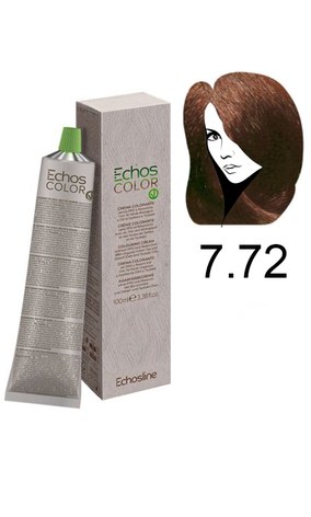 Echosline Echos Color Colouring Cream Крем-фарба для волосся 7.72 теплий коричневий середній блондин