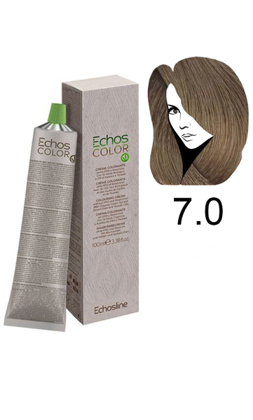 Echosline Echos Color Colouring Cream Крем-фарба для волосся 7.0 інтенсивно русявий