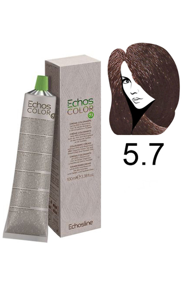 Echosline Echos Color Colouring Cream Крем-фарба для волосся 5.7 світло-каштановий коричневий