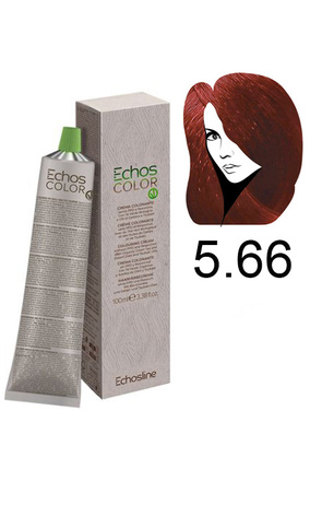 Echosline Echos Color Colouring Cream Крем-фарба для волосся 5.66 екстра світло-каштановий рудий