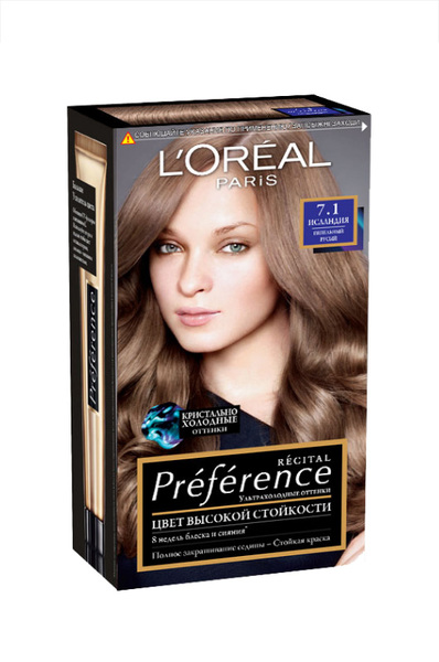 L`Oreal Paris Recital Preference Фарба для волосся 7.1 Ісландiя