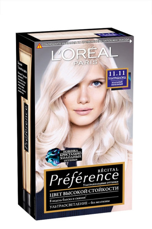 L'Oreal Paris Recital Preference краска для волос 11.11 ультраблонд холодный пепельный