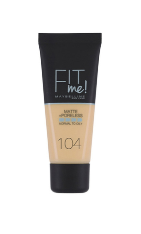 Maybelline New York Fit Me Matte Poreless Foundation Тональний крем 104 - Soft Ivory