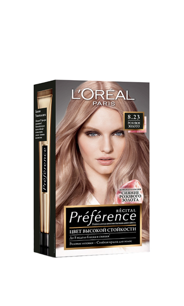 L`Oreal Paris Recital Preference Фарба для волосся 8.23 Рожеве Золото