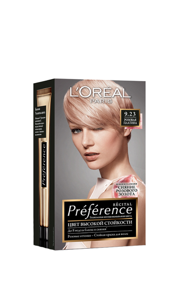 L'Oreal Paris Recital Preference Фарба для волосся 9.23 Рожева Платина