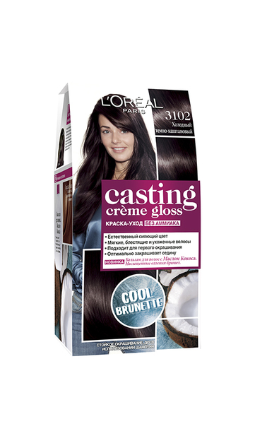 L`Oreal Paris Casting Creme Gloss Фарба для волосся 3102 - Холодний темно-каштановий