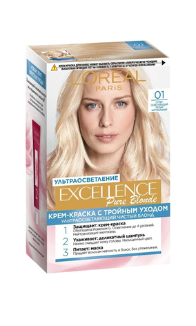 L`Oreal Paris Excellence Creme Фарба для волосся 01 - Супер освітлювальний русявий натуральний