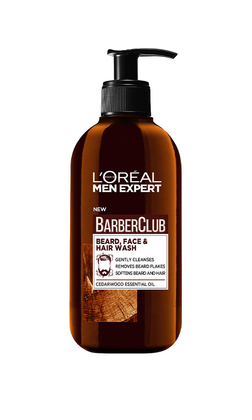 L`Oreal Paris Men Expert Barber Club Очищаючий шампунь 3 в 1 для бороди, обличчя та волосся