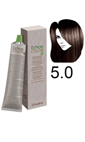 Echosline Echos Color Colouring Cream Крем-фарба для волосся ICE 5.0 натуральний холодний світлий каштан