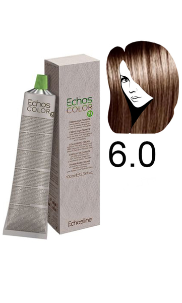 Echosline Echos Color Colouring Cream Крем-фарба для волосся ICE 6.0 натуральний холодний темний блонд