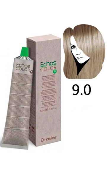 Echosline Echos Color Colouring Cream Крем-фарба для волосся ICE 9.0 натуральний холодний ультрасвітлий блонд