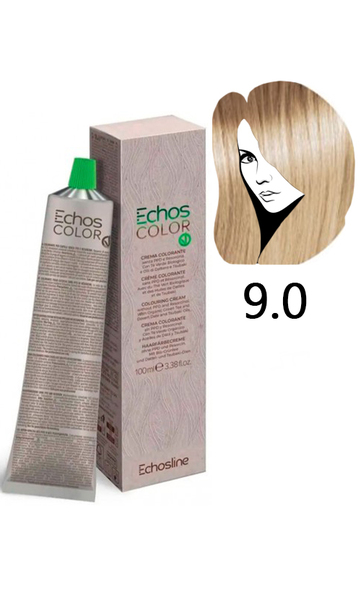 Echosline Echos Color Colouring Cream Крем-фарба для волосся 9.0 ультрасвітлий блонд