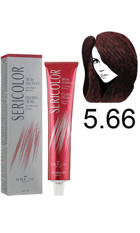 Brelil Sericolor Coloring Cream Фарба для волосся 5.66 (Extreme Red Light Chestnut)