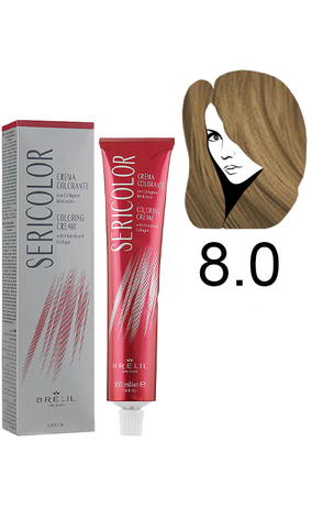 Brelil Sericolor Coloring Cream Фарба для волосся 8.0 (Light Blonde)