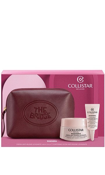 Collistar SMOOTHING ANTI-WRINKLE CREAM 50ml+SMOOTHING ANTI-WRINKLE EYE CONTOUR 5ml+Gocce+Bag