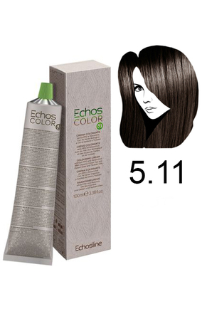 Echosline Echos Color Colouring Cream Крем-фарба для волосся 5.11 екстра холодний світлий каштан