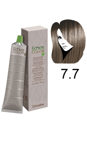 Echosline Echos Color Colouring Cream Крем-фарба для волосся Cold 7.7 холодний коричневий середній блонд