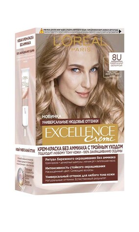 L`Oreal Paris Excellence Universal Nudes Фарба для волосся 8U - Універсальний світло-русявий