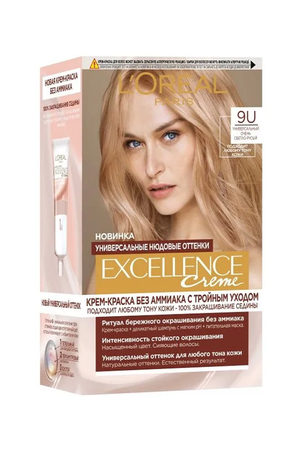 L`Oreal Paris Excellence Universal Nudes Фарба для волосся 9U - Універсальний дуже світло-русявий