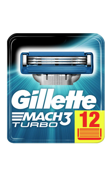 Gillette Змінні касети Mach 3 Turbo (12шт.в упаковці)