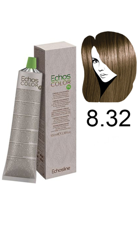 Echosline Echos Color Colouring Cream Крем-фарба для волосся Nude 8.32 сіро-коричневий світлий блонд