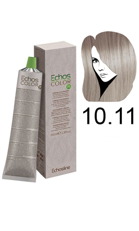 Echosline Echos Color Colouring Cream Крем-фарба для волосся 10.11 платиновий світлий блонд насичено-попелястий