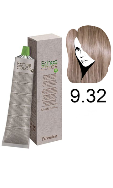 Echosline Echos Color Colouring Cream Крем-фарба для волосся Nude 9.32 сіро-коричневий ультрасвітлий блонд